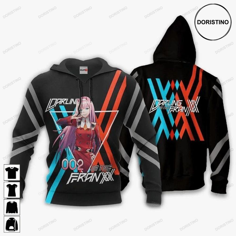 Zero Two Anime Manga Darling In The Franxx Awesome 3D Hoodie