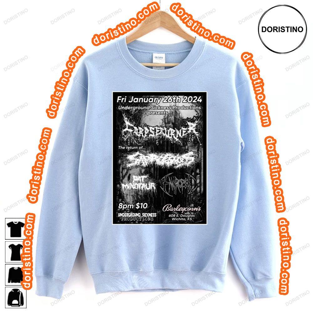 Underground Sickness Productions Presents Saprogenous 2024 Sweatshirt Long Sleeve Hoodie