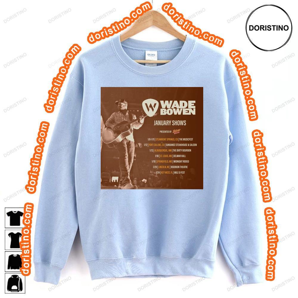 Wade Bowen 2024 Tour Dates Sweatshirt Long Sleeve Hoodie