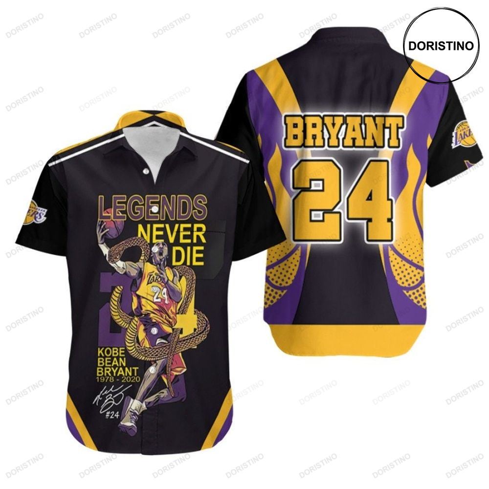 Kobe Bryant 24 Legends Never Die Signed Legendary Captain Los Angeles Lakers Nba 3d Gift For Lakers Fans Awesome Hawaiian Shirt