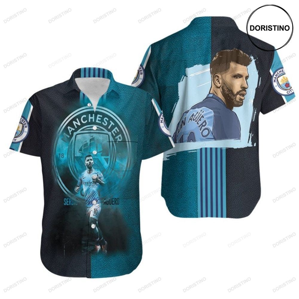 Kun Aguero 10 Memories Champion Thank You Manchester City 3d Gift For Aguero Fans Awesome Hawaiian Shirt