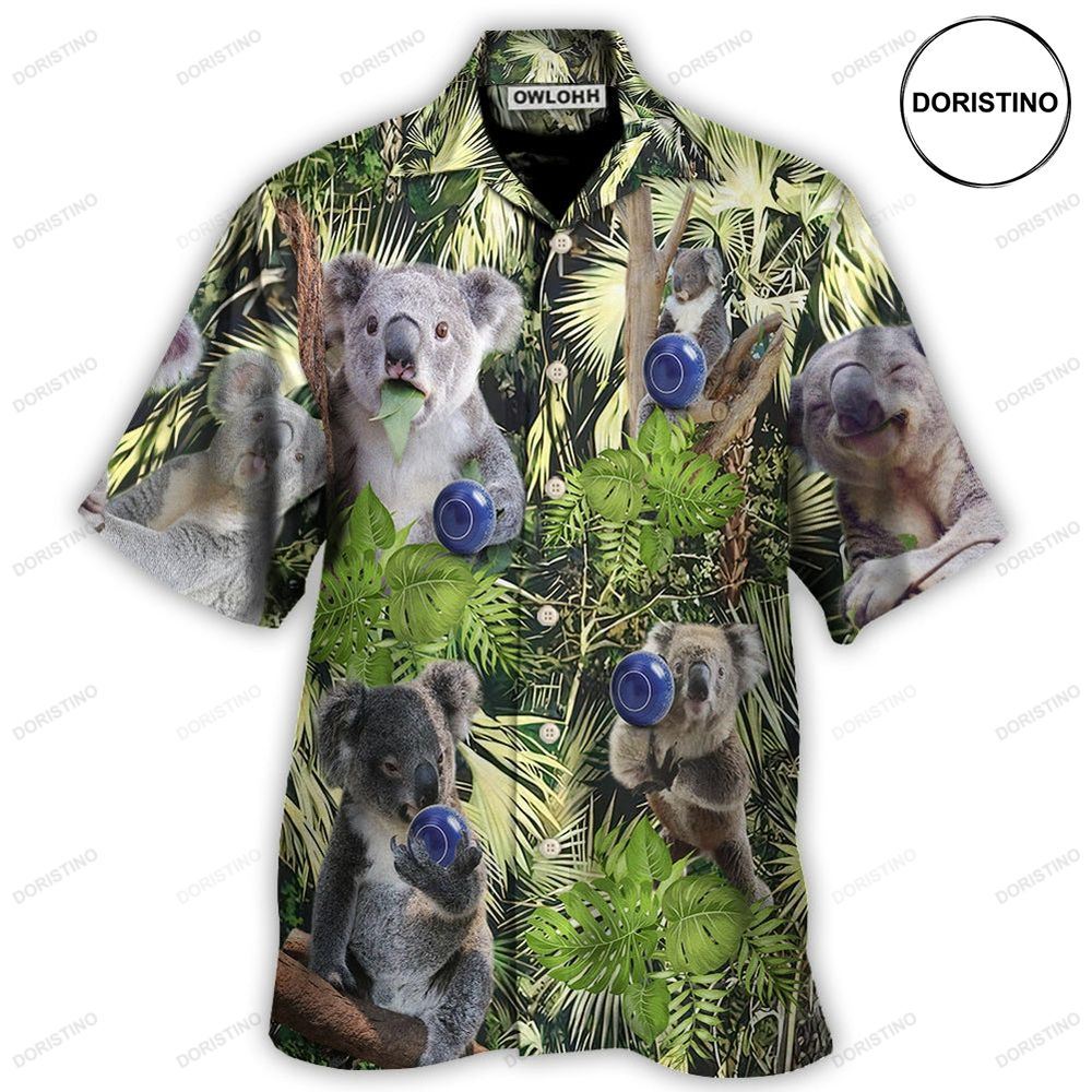 Lawn Bowling Koala In Jungle Play Lawn Bowling Limited Edition Hawaiian Shirt