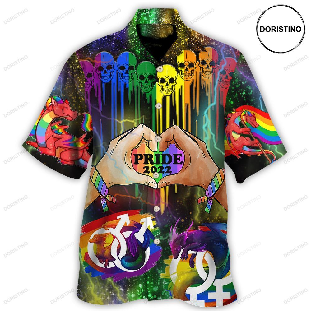 Lgbt Skull Pride 2022 Hawaiian Shirt