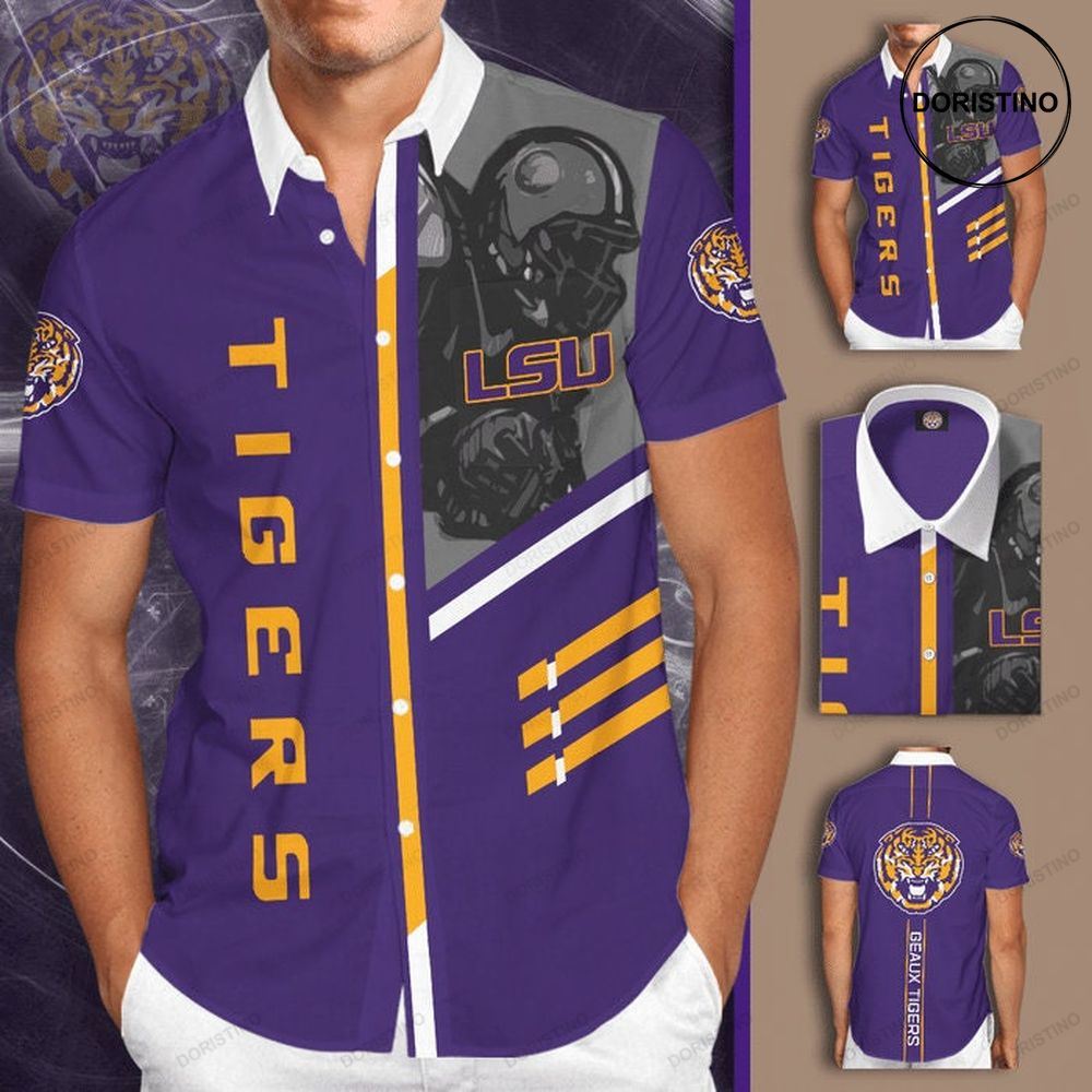 Lsu Tigers Short Sleeve Hgi188 Hawaiian Shirt