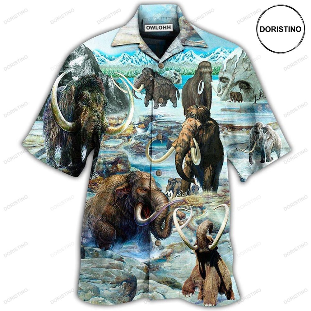 Mammoth Animals Back To Time Mammoth Alive Hawaiian Shirt