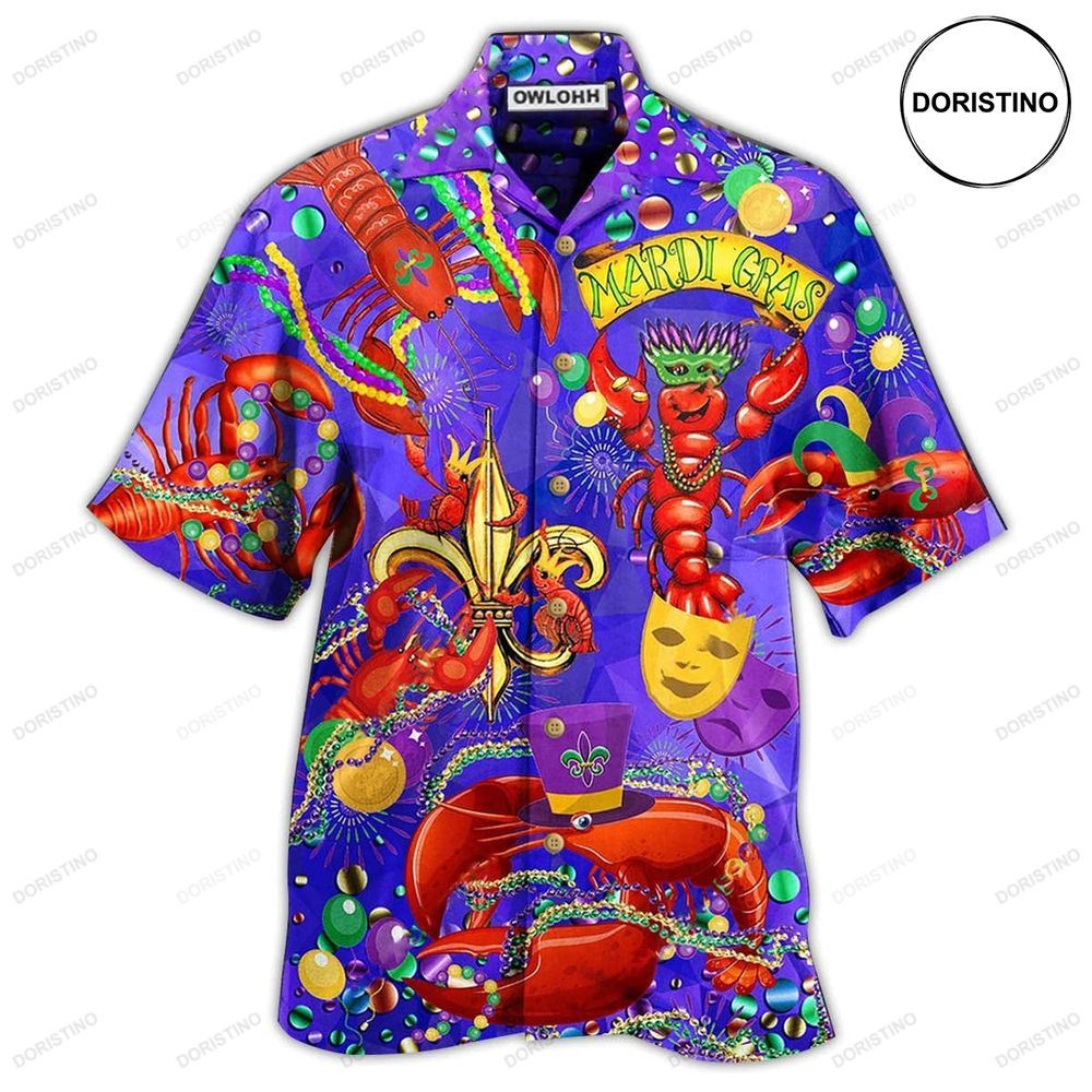 Mardi Gras Shrimp Love Animals Limited Edition Hawaiian Shirt