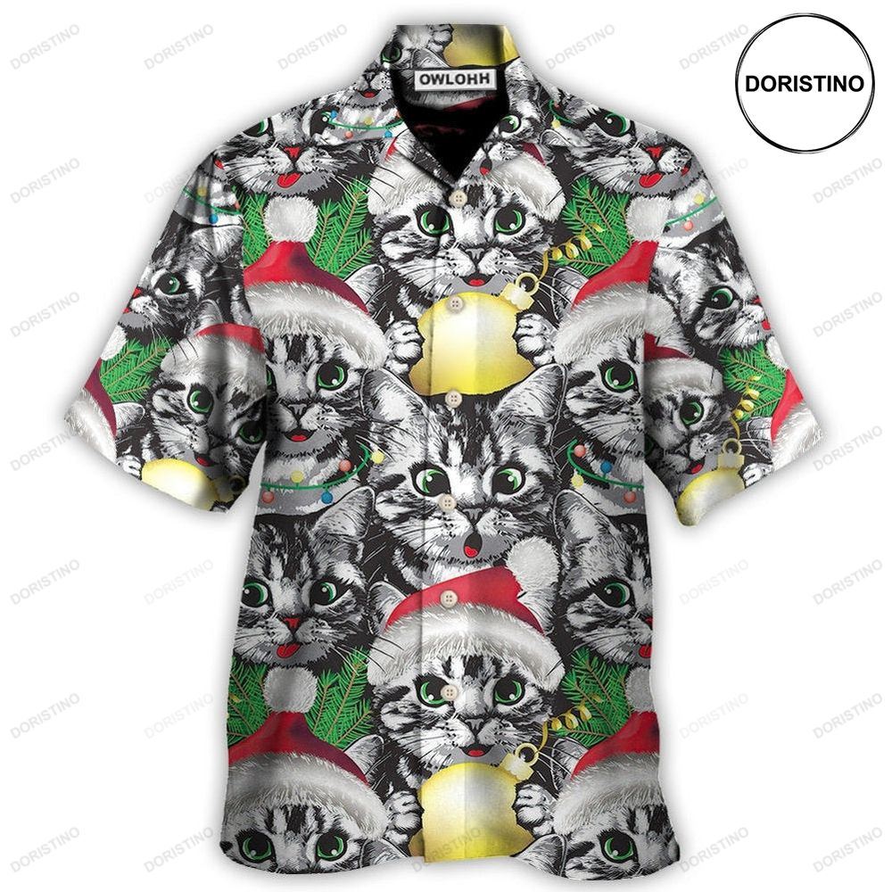 Meowy Christmas Xmas Cat Lover Limited Edition Hawaiian Shirt