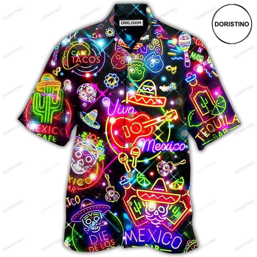Mexico Neon Color With Blink Limited Edition Hawaiian Shirt