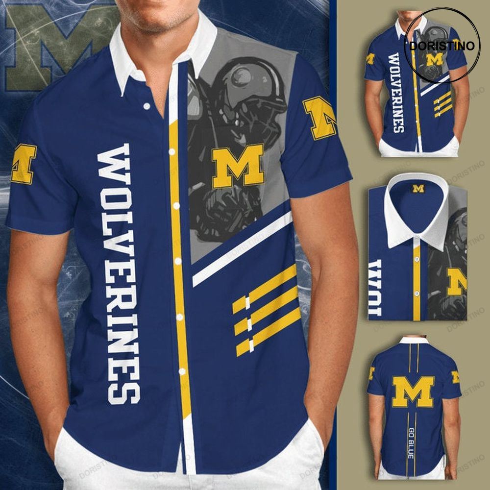 Michigan Wolverines Short Sleeve Hgi185 Limited Edition Hawaiian Shirt