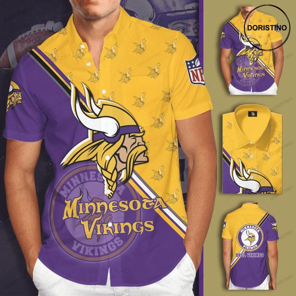 Minnesota Vikings Short Sleeve Hgi052 Hawaiian Shirt