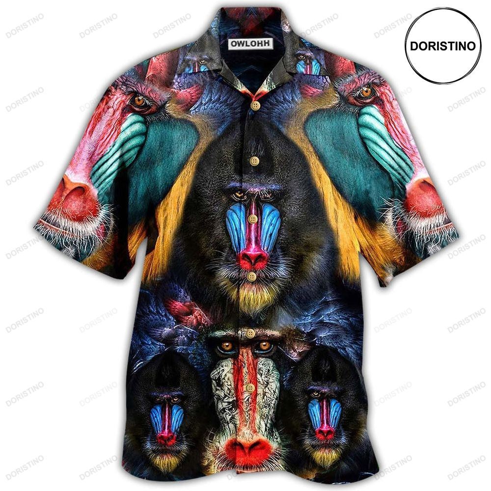 Monkey Mandrill Animals Love Forest And Live It Forever Awesome Hawaiian Shirt