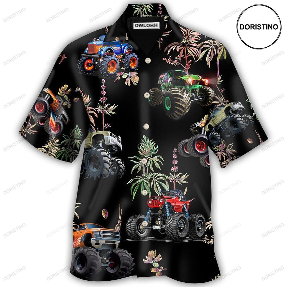 Monster Truck Flower Awesome Hawaiian Shirt