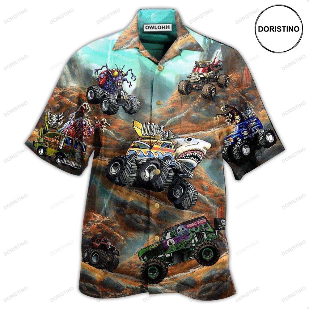 Monster Truck Mountain Monster Play Hawaiian Shirt