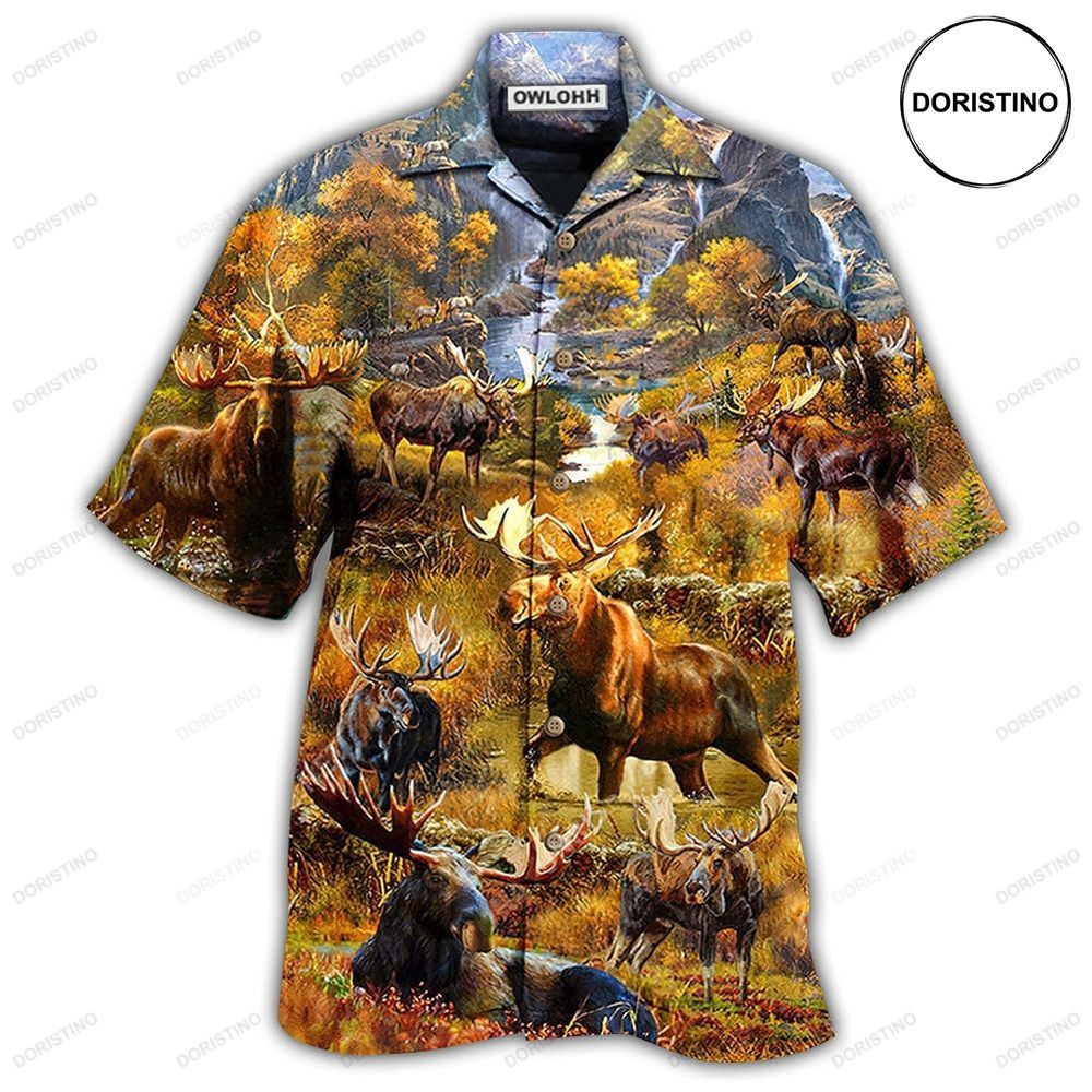 Moose Spend Time In The Woods Limited Edition Hawaiian Shirt