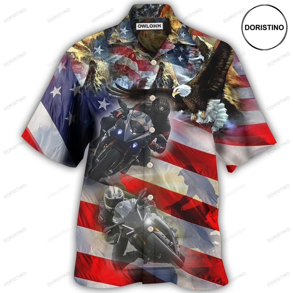 Motorcycle Independence Day Awesome Hawaiian Shirt