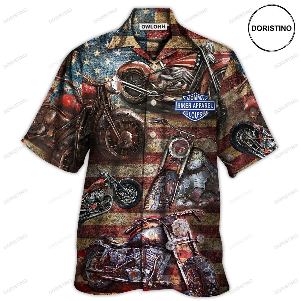 Motorcycle No Plans No Maps America Ver Hawaiian Shirt