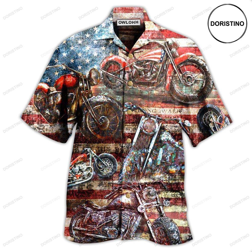 Motorcycle No Plans No Maps America Limited Edition Hawaiian Shirt