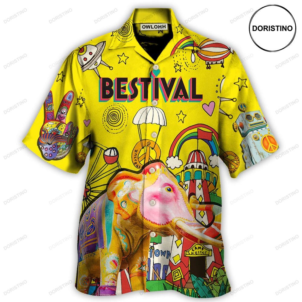 Music Bestival In My Heart Amazing Festival Colorful Limited Edition Hawaiian Shirt