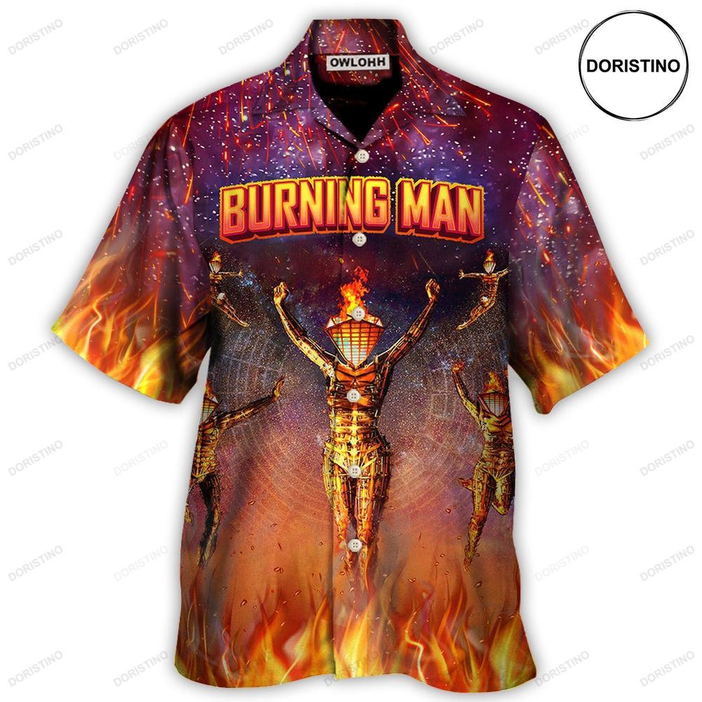 Music Event Burning Man Built To Burn Burning Man Limited Edition Hawaiian Shirt