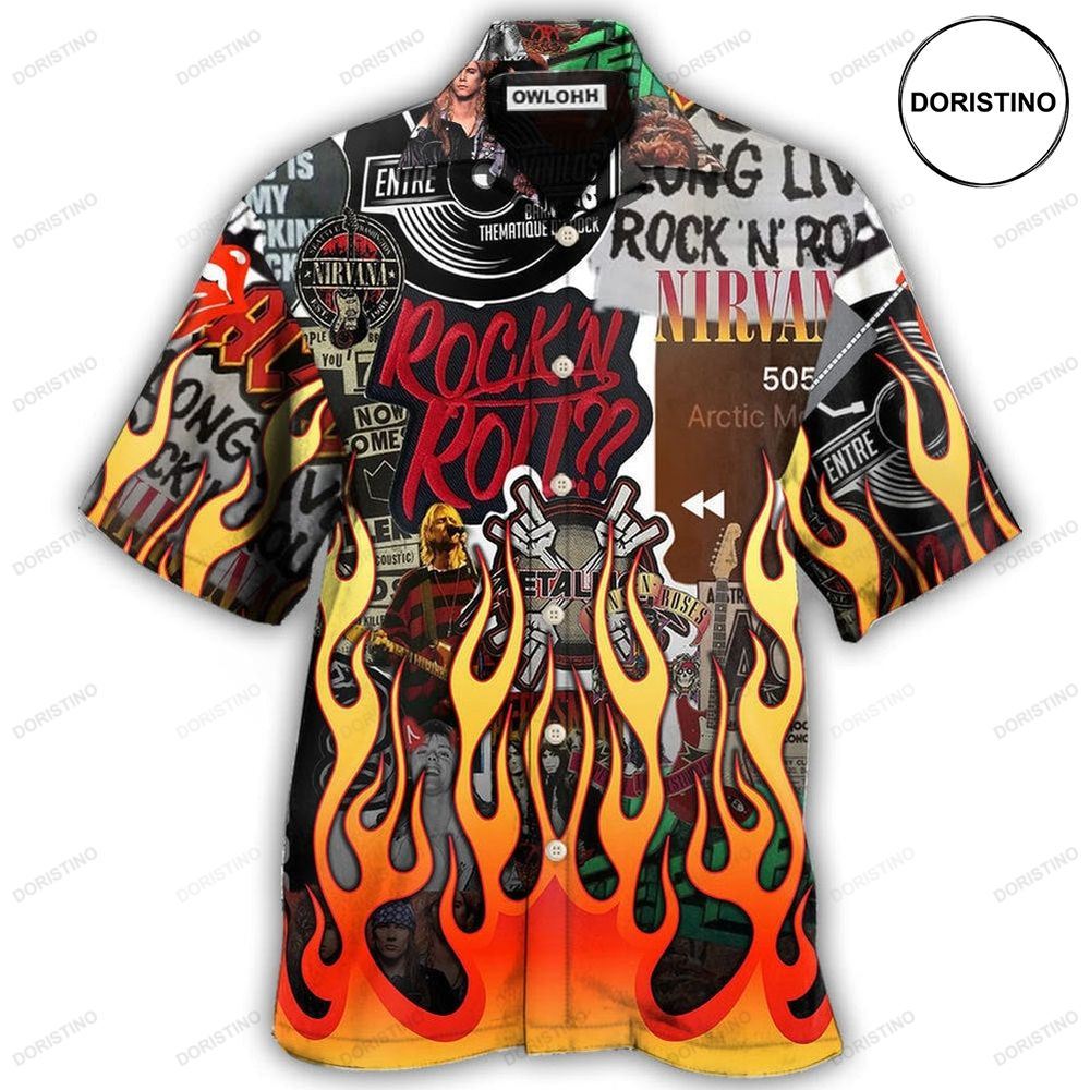 Music Rock Music Red Flame Chill Limited Edition Hawaiian Shirt