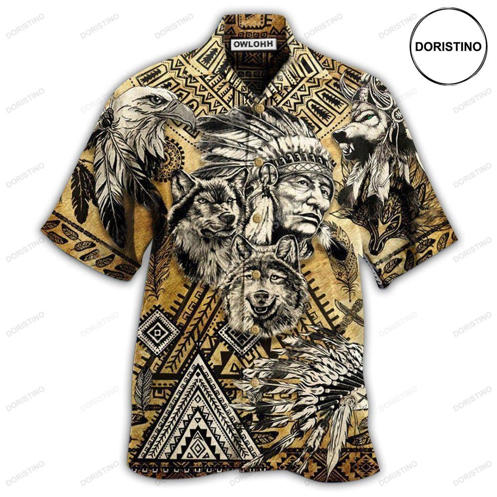 Native Born To Be A Native American Vintage Limited Edition Hawaiian Shirt