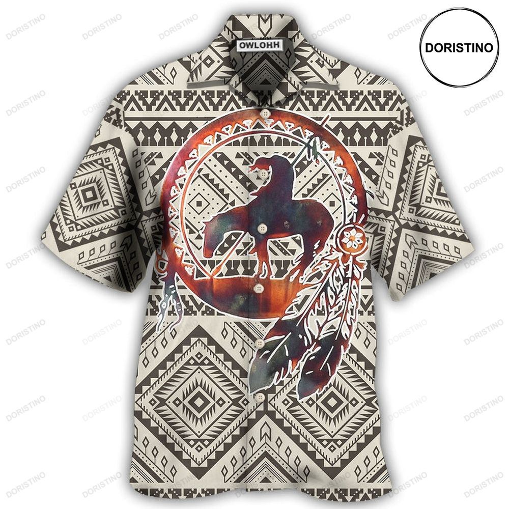 Native Cool Love Peace Pattern Feather Awesome Hawaiian Shirt