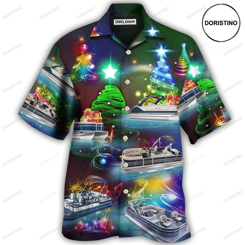 Pontoon Christmas Tree Limited Edition Hawaiian Shirt