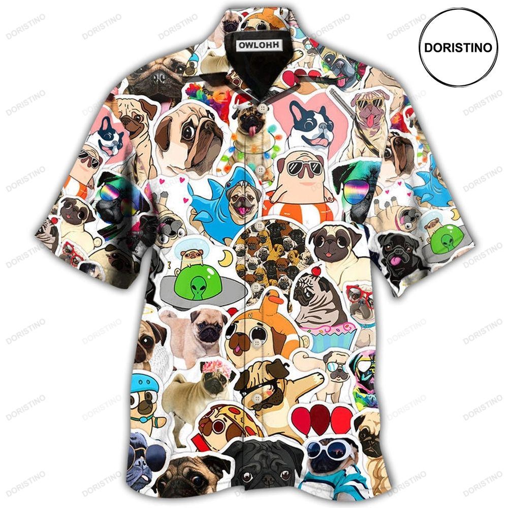 Pug So Funny Pug Hawaiian Shirt