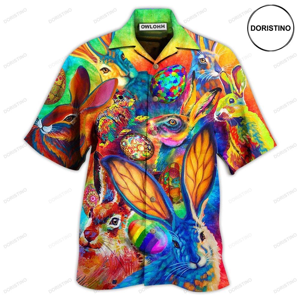 Rabbit Colorful Awesome Hawaiian Shirt