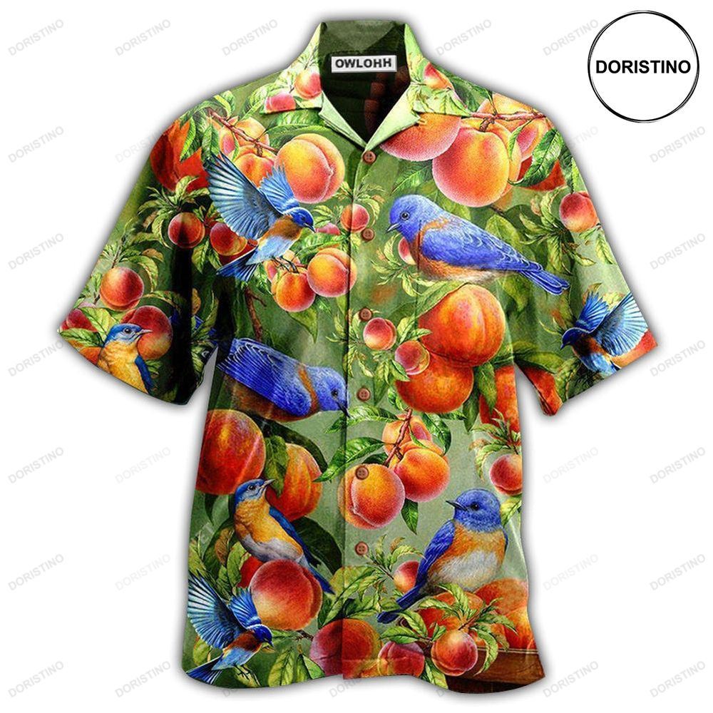 Robin Bird Something Peach Blue Limited Edition Hawaiian Shirt