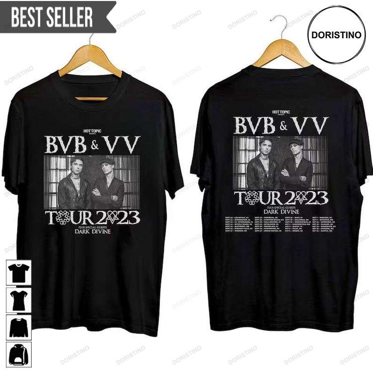 Black Veil Brides And Ville Valo Co-headline Tour 2023 Short-sleeve Doristino Awesome Shirts