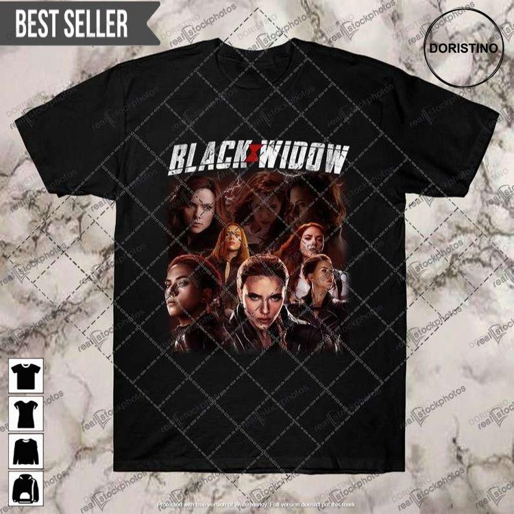 Black Widow Vintage Black Doristino Limited Edition T-shirts