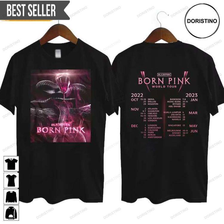 Blackpink Born Pink World Tour 2022-2023 Concert Black Doristino Limited Edition T-shirts