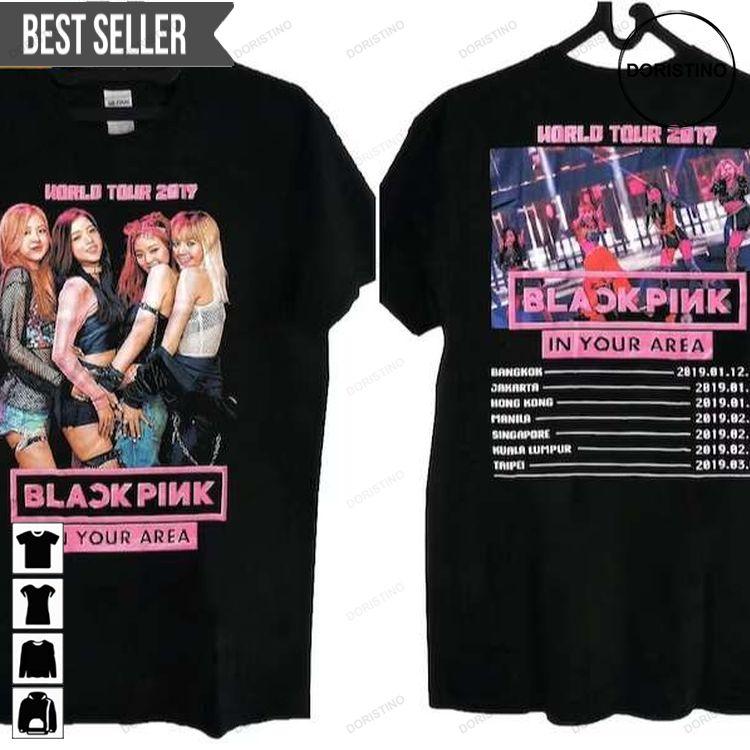 Blackpink In Your Area World Tour 2019 Short-sleeve Doristino Limited Edition T-shirts