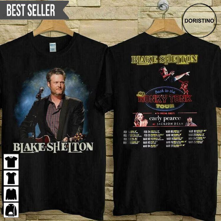 Blake Shelton Back To The Honky Tonk Tour Concert Music 2023 Doristino Trending Style