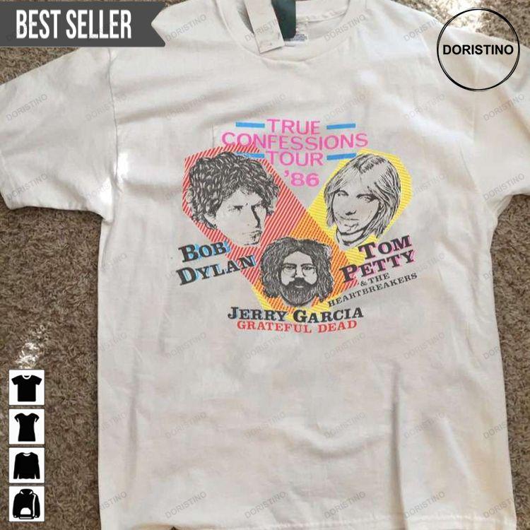 Bob Dylan Tom Petty Jerry Garcia 86 Doristino Awesome Shirts