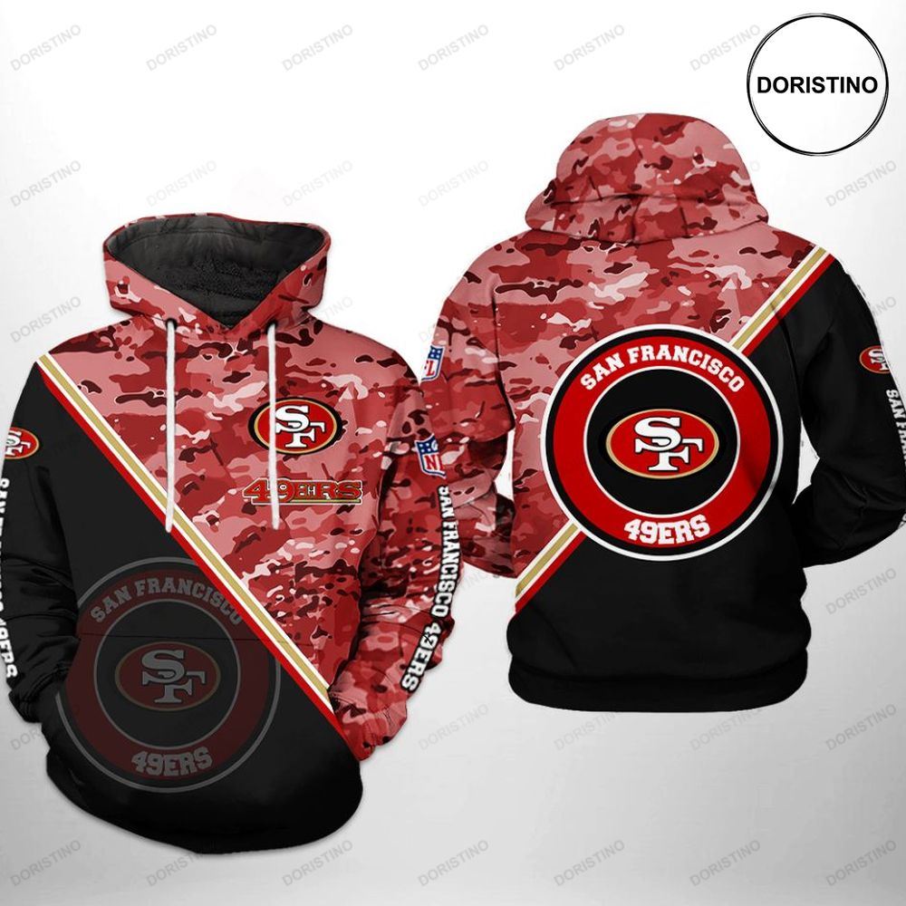 San Francisco 49ers Nfl Camo Team Limited Edition 3d Hoodie