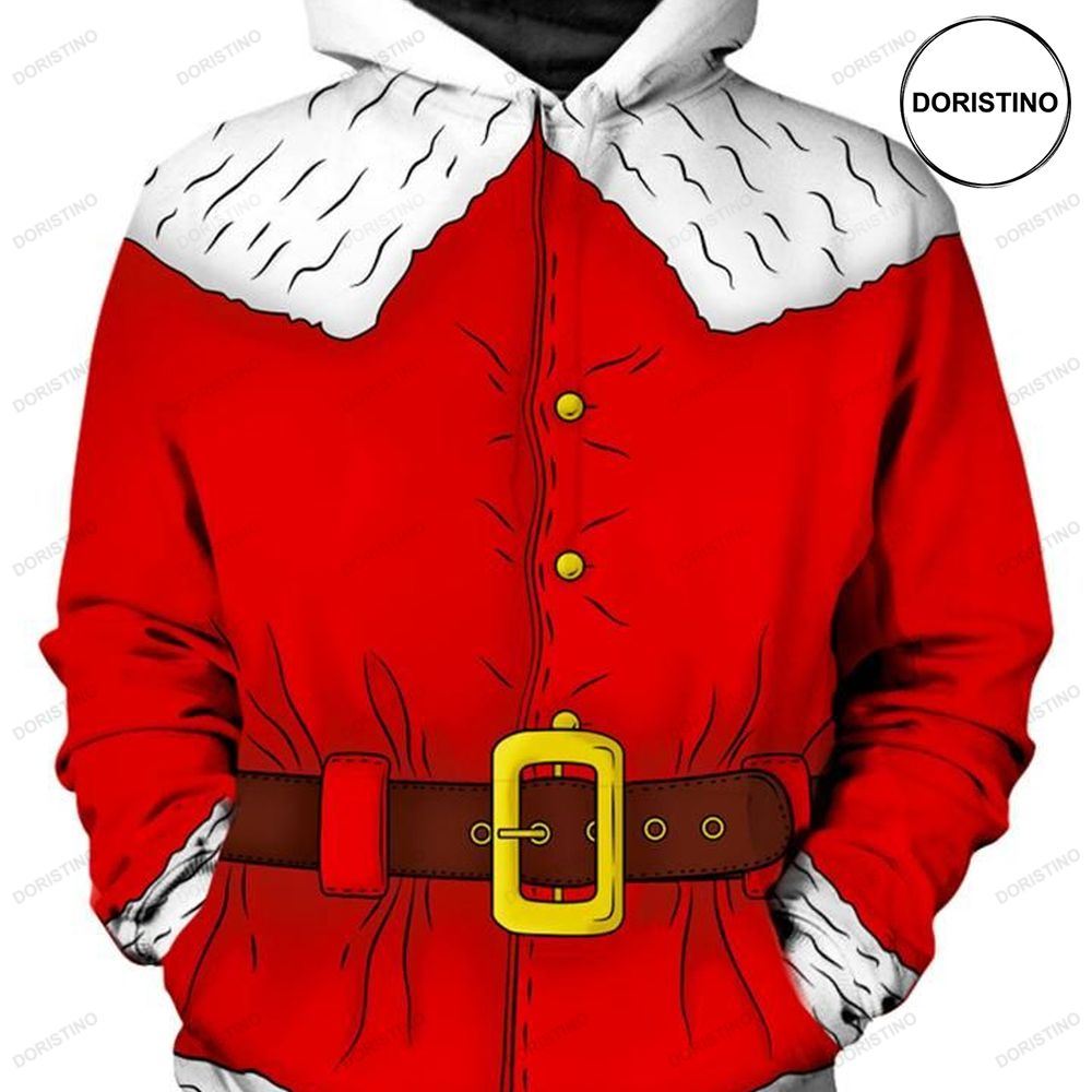 Santa Claus Costume Christmas And Ped Limited Edition 3d Hoodie