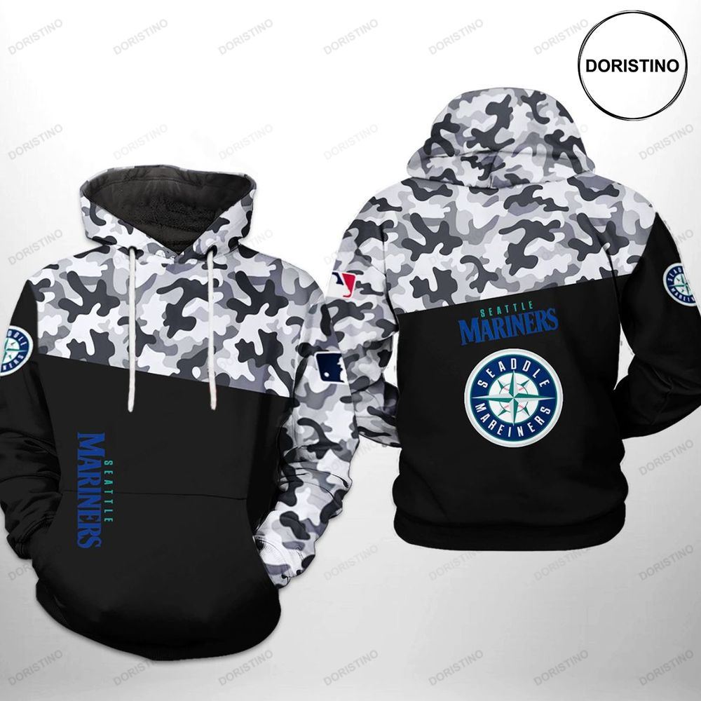 Seattle Mariners Mlb Camo Veteran Limited Edition 3d Hoodie
