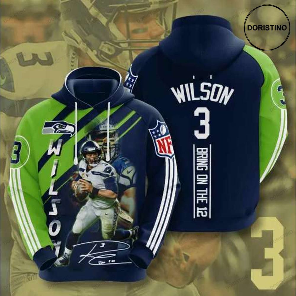 Seattle Seahawks Russell Wilson Limited Edition 3d Hoodie