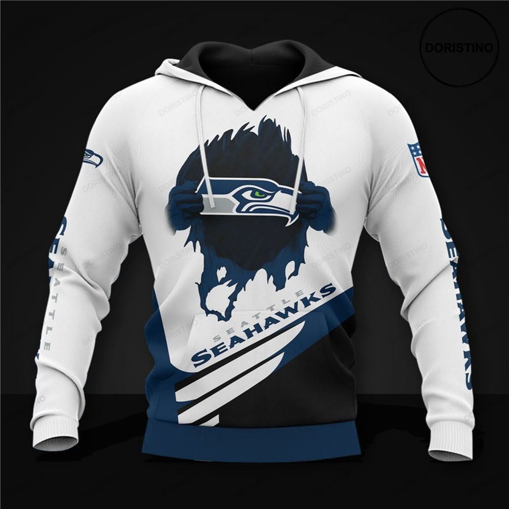 Seattle Seahawks V2 Awesome 3D Hoodie