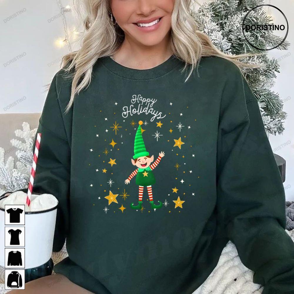 Happy Holidays Christmas Elf 2 Doristino Hoodie Tshirt Sweatshirt