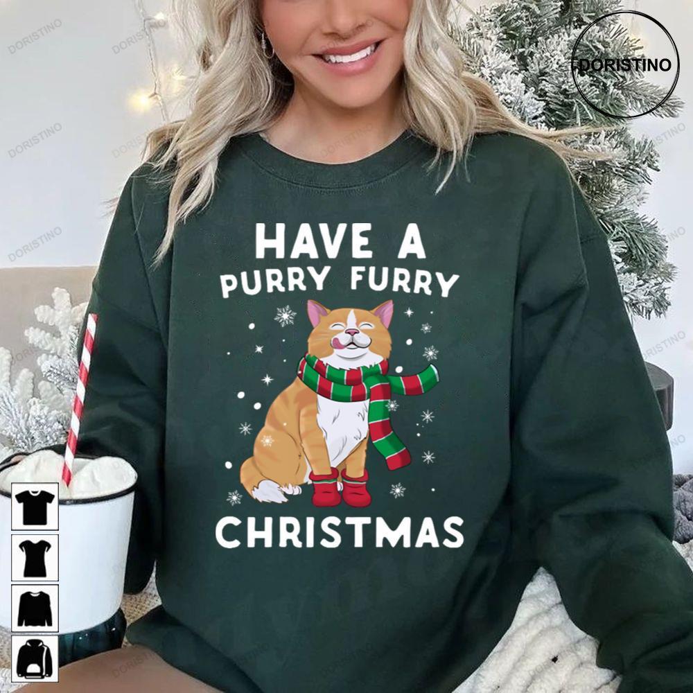 Have A Purry Furry Christmas Cat 2 Doristino Tshirt Sweatshirt Hoodie