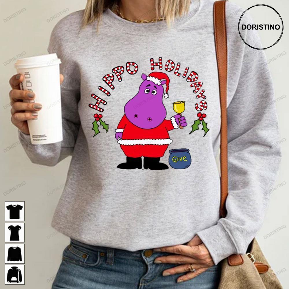 Hippo Holidays Christmas 2 Doristino Tshirt Sweatshirt Hoodie