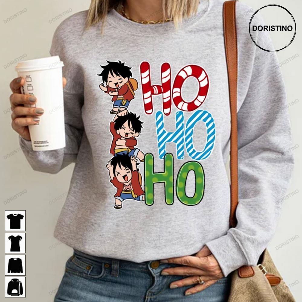 Ho Ho Ho Santa Luffy Monkey Anime Manga Christmas 2 Doristino Tshirt Sweatshirt Hoodie