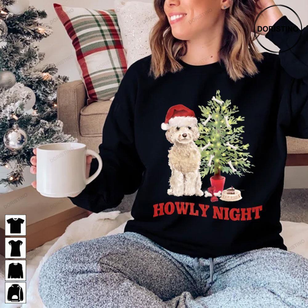 Howly Night Christmas Dog 2 Doristino Sweatshirt Long Sleeve Hoodie