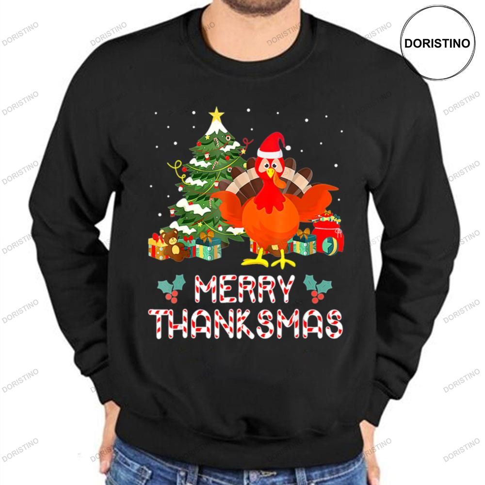 Turkey Santa Merry Thanksmas Christmas Thanksgiving Limited Edition T-shirt