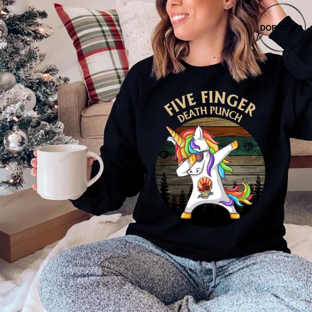 Unicorn Dabbing Five Finger Death Punch Vintage Limited Edition T-shirt