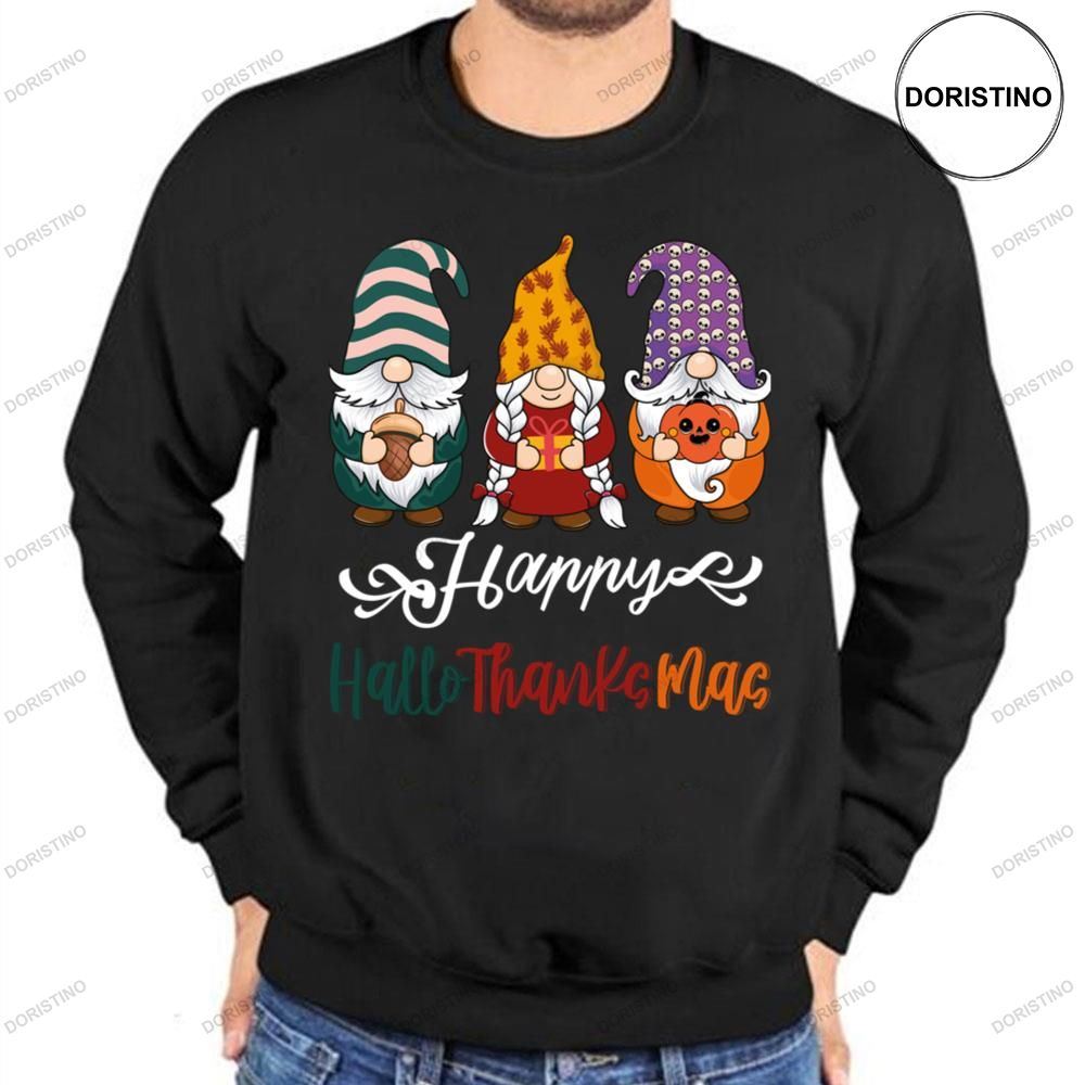 Vintage Gnomes Happy Hallothanksmas Awesome Shirt
