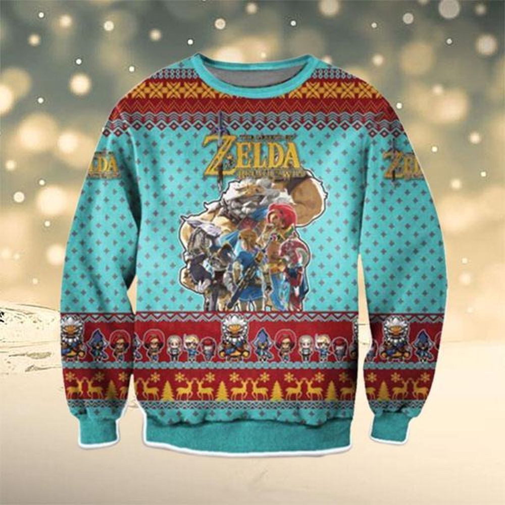 Zelda Champions Ugly Christmas Sweater Unisex Knit Sweater